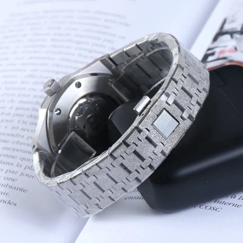 Royal Seikoak | Iced Out Silver Arabic