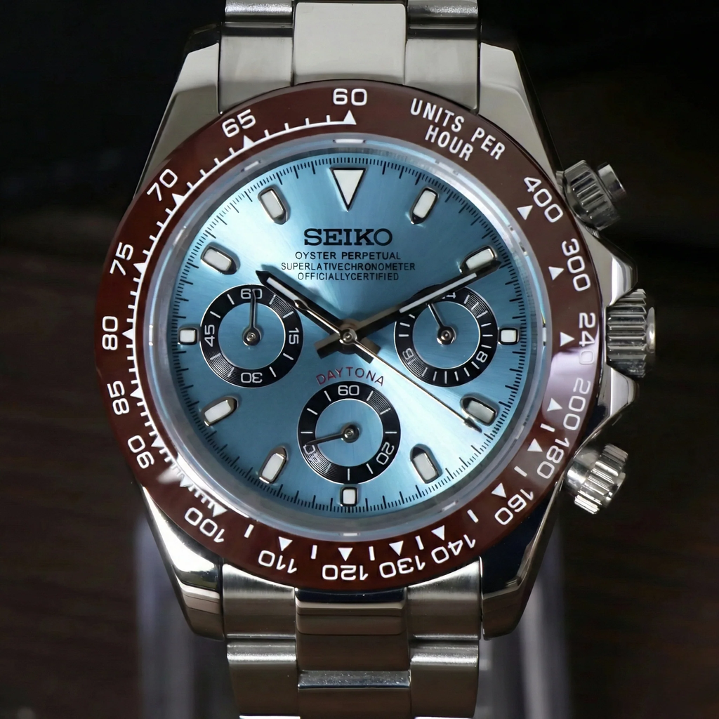 Seitona | Ice Blue Brown Bezel