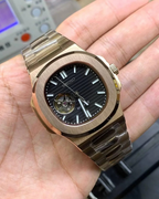 Nautiko | Rose Gold Black Open Heart