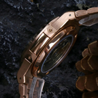 Nautiko | Rose Gold Black Open Heart